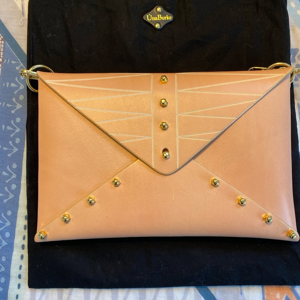 Etched envelope crossbody bag/clutch